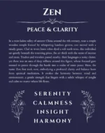 Zen custom name print for wall display in navy blue