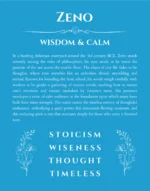 Zeno name origin print with meaning and traits in blue