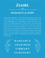 Ziaire personalized name print with origin and traits in blue