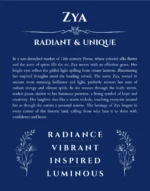 Zya name meaning gift print in deep blue