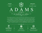 Adams last name history and origin in Dark Green