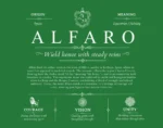 Alfaro personalized last name meaning in Dark Green