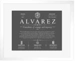 Alvarez family name heritage in Gray with White Matte Frame Alvarez family name heritage in Gray with White Matte Frame