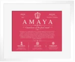 Amaya surname meaning origin and heritage in Red with White Matte Frame Amaya surname meaning origin and heritage in Red with White Matte Frame