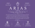 Arias family name meaning and history in Purple Arias family name meaning and history in Purple