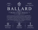 Ballard family name history in Navy Blue