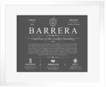 Barrera personalized family surname in Gray with White Matte Frame Barrera personalized family surname in Gray with White Matte Frame