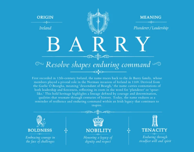 Barry last name origin and heritage in Blue
