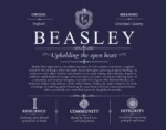 Beasley family name origin and history in Navy Blue