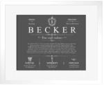 Becker personalized surname meaning in Gray with White Matte Frame