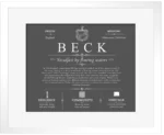 Beck surname origin and family heritage in Gray with White Matte Frame
