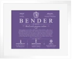 Bender surname history and family heritage in Purple with White Matte Frame