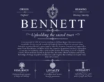 Bennett surname meaning and origin in Navy Blue