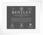 Bentley surname history and family heritage in Gray with White Matte Frame Bentley surname history and family heritage in Gray with White Matte Frame