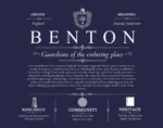Benton surname origin and history in Navy Blue