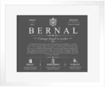 Bernal personalized last name meaning in Gray with White Matte Frame