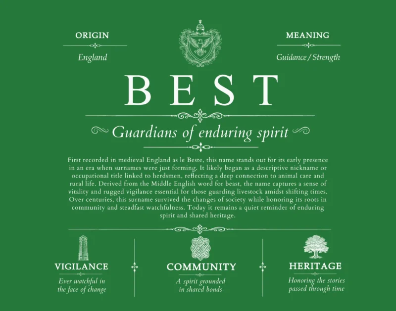 Best surname origin and history in Dark Green