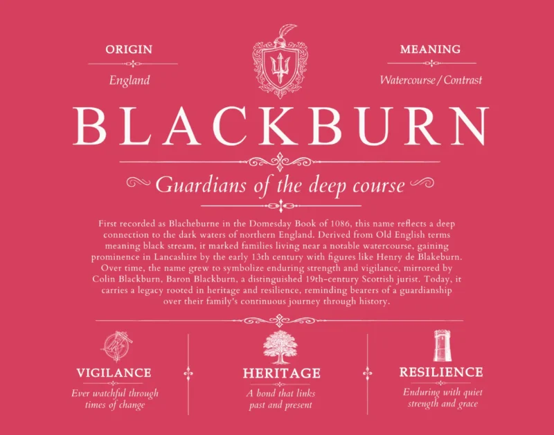 Blackburn family name heritage in Red