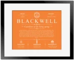 Blackwell last name origin and heritage in Orange with Black Matte Frame