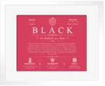 Black family name heritage in Red with White Matte Frame