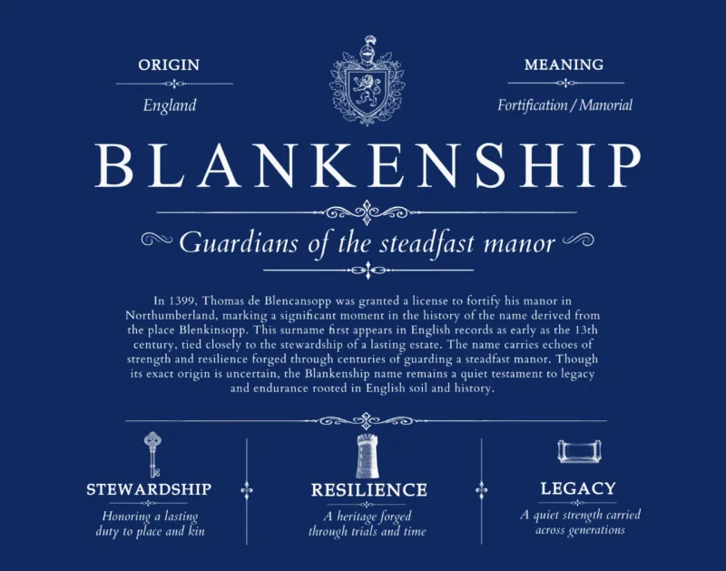 Blankenship surname origin and family heritage in Deep Blue