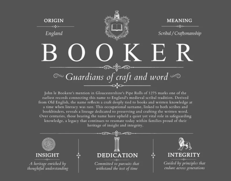 Booker family name history in Gray