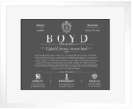 Boyd surname heritage and history in Gray with White Matte Frame