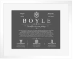 Boyle family name history in Gray with White Matte Frame Boyle family name history in Gray with White Matte Frame