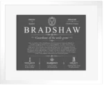 Bradshaw personalized family surname in Gray with White Matte Frame Bradshaw personalized family surname in Gray with White Matte Frame