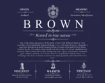 Brown family name meaning and history in Navy Blue