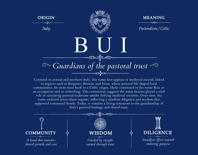 Bui surname origin and history in Deep Blue