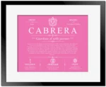 Cabrera personalized family surname in Pink with Black Matte Frame