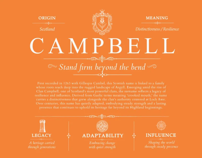 Campbell last name meaning and origin in Orange