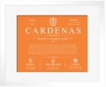 Cardenas last name meaning and origin in Orange with White Matte Frame