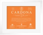 Cardona family name heritage in Orange with White Matte Frame