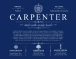 Carpenter personalized surname meaning in Deep Blue