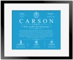 Carson last name origin and heritage in Blue with Black Matte Frame