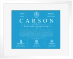 Carson last name origin and heritage in Blue with White Matte Frame