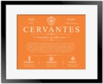Cervantes family name heritage in Orange with Black Matte Frame