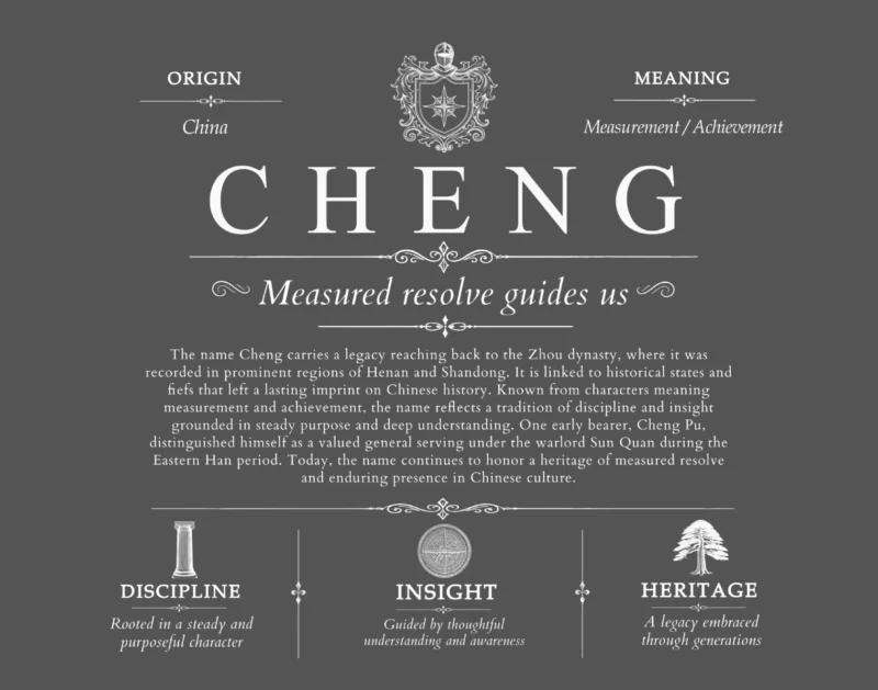 Cheng family name history in Gray