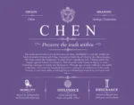 Chen family name meaning and history in Purple