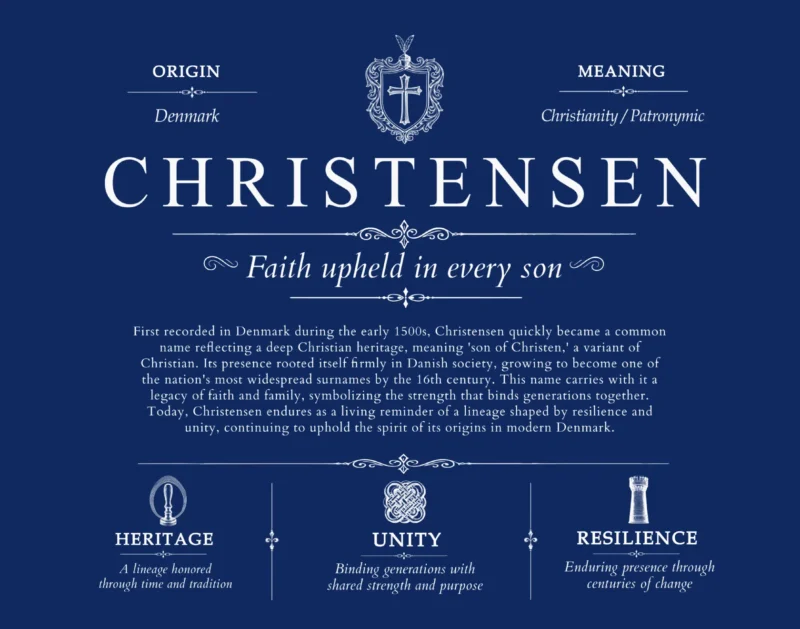 Christensen surname meaning and heritage in Deep Blue