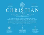 Christian surname heritage and history in Blue