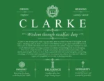 Clarke family name origin and history in Dark Green Clarke family name origin and history in Dark Green