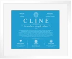 Cline surname meaning and origin in Blue with White Matte Frame Cline surname meaning and origin in Blue with White Matte Frame