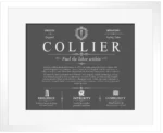 Collier family name heritage in Gray with White Matte Frame Collier family name heritage in Gray with White Matte Frame