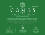 Combs surname meaning origin and heritage in Dark Green