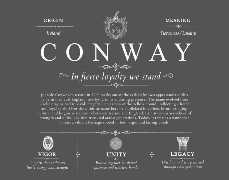 Conway family name meaning and history in Gray