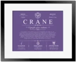 Crane family name heritage in Purple with Black Matte Frame