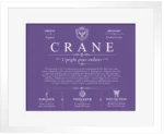 Crane family name heritage in Purple with White Matte Frame Crane family name heritage in Purple with White Matte Frame